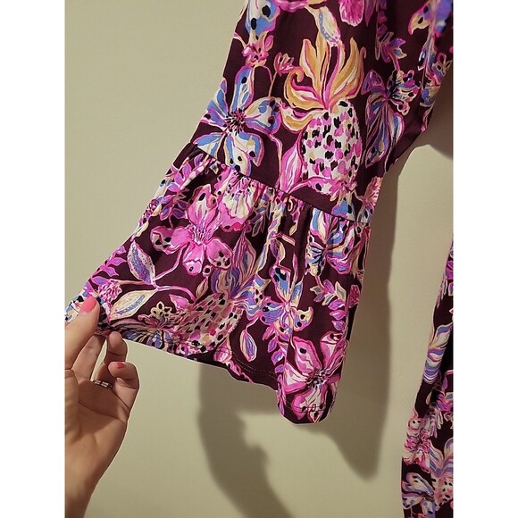 NWT Lilly Pulitzer Norris Dress Amarena Cherry Tropical With Twist Size Large - Picture 3 of 8